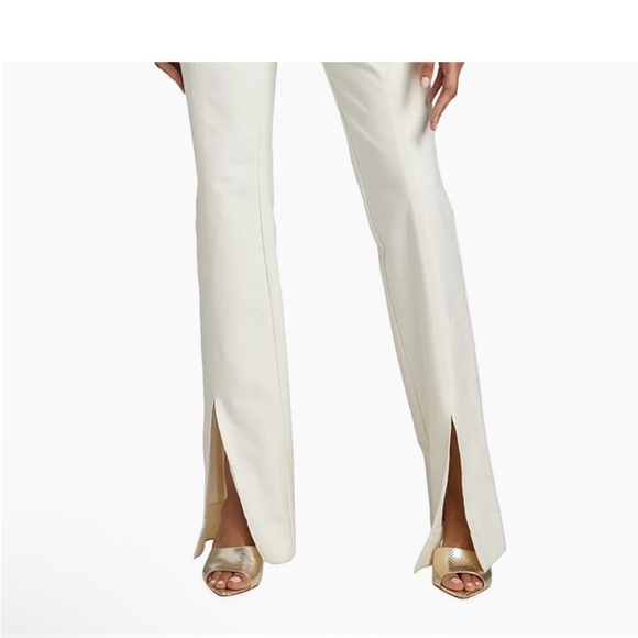 Derek Lam 10 Crosby Maeve Slit Hem Soft White Pants NWOT Size 18 Designer - Picture 4 of 11